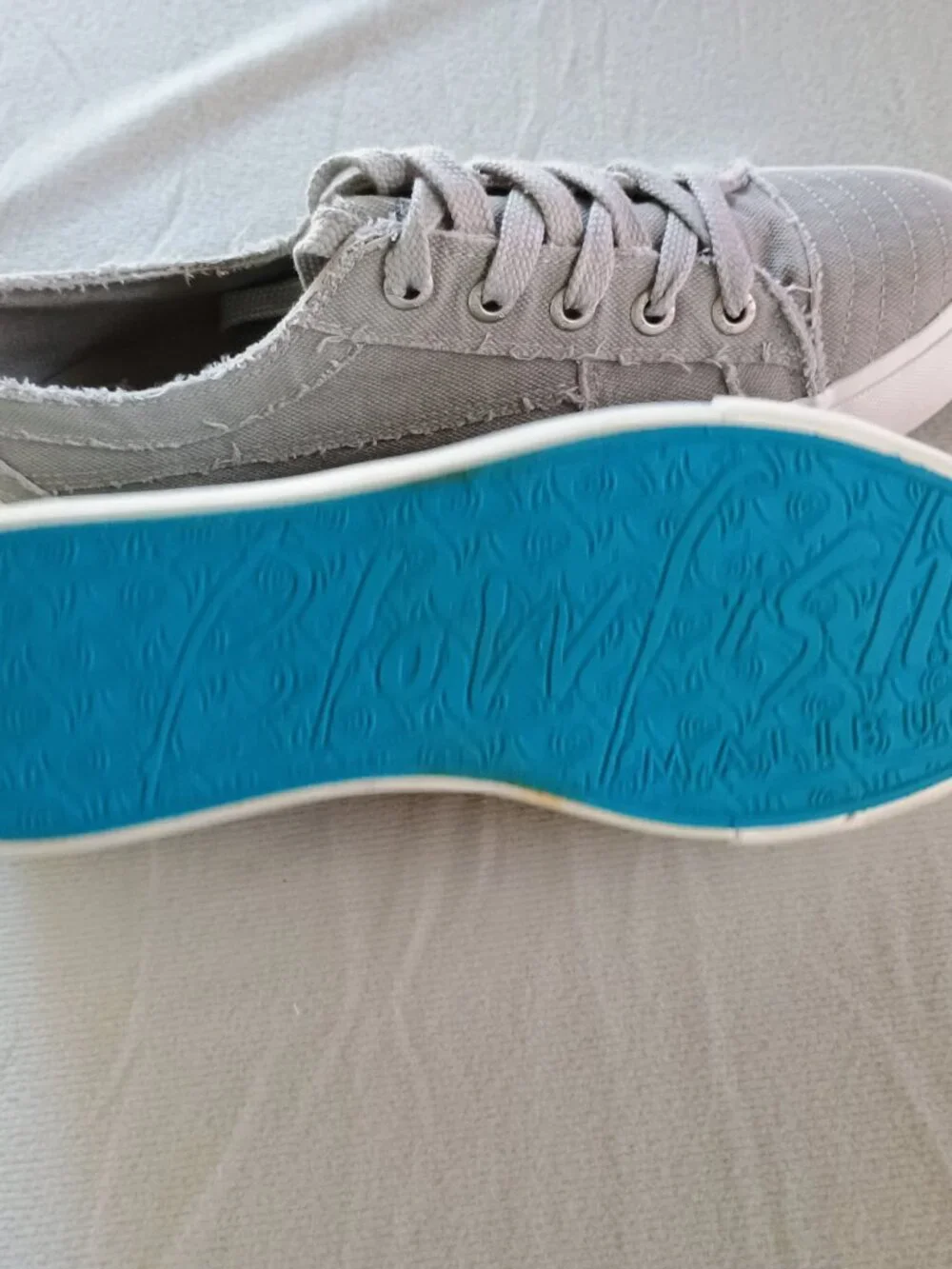 Blowfish Malibu Gray Canvas Sneakers Size 11